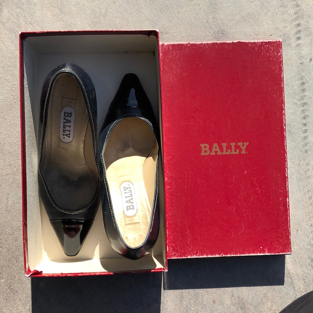 Bally Navy Heels (3 inch)